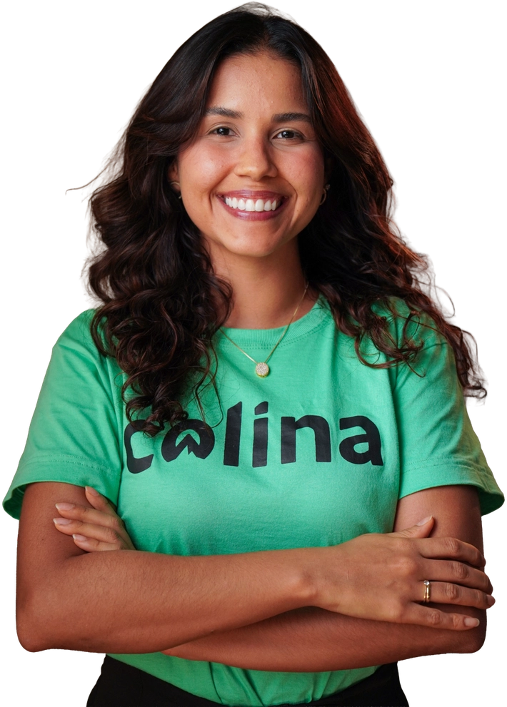 Alpinista da Colina Tech sorrindo
