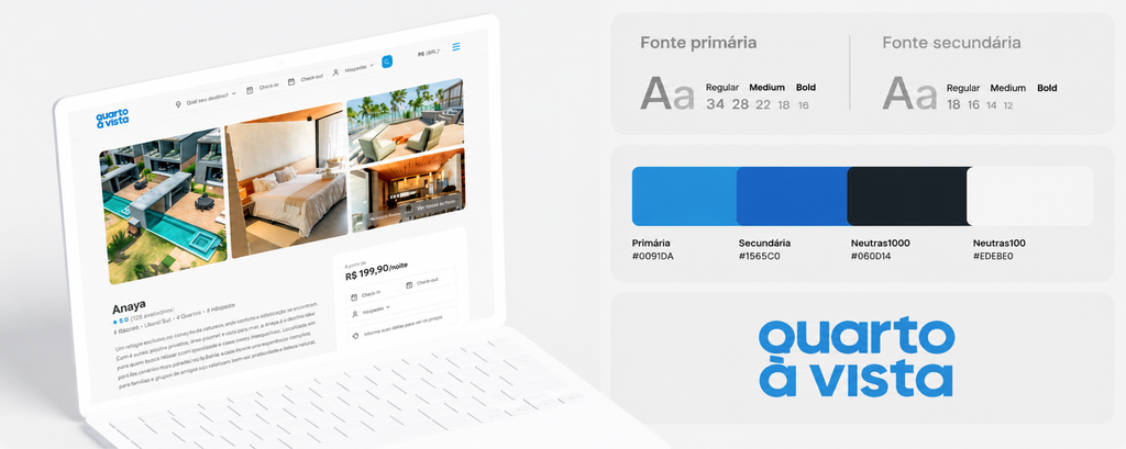 Paleta E Hierarquia Tipográfica Do Quarto À Vista 